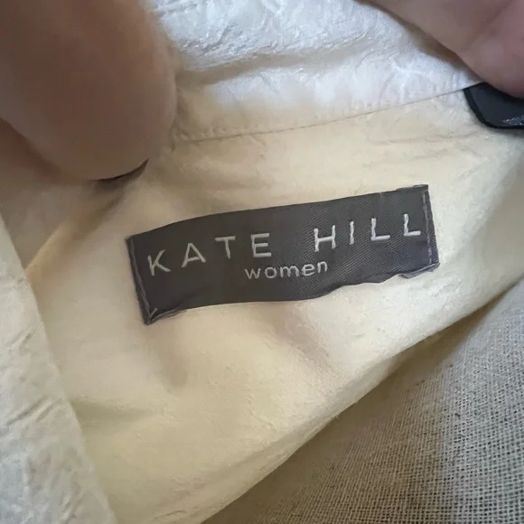 Ivory, 3/4 sleeves Silk Wrap Blouse. - Picture 8 of 11